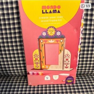 Create-Your-Own Wood Frame Kit - Pink and Yellow